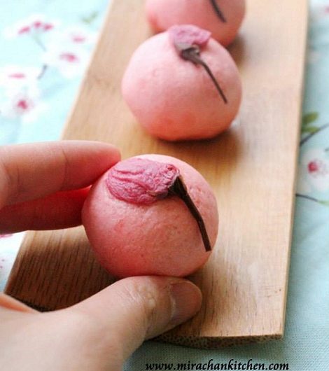 Sakura Manjuu – Bánh bao hoa anh đào mini