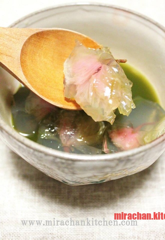 Trà xanh sương sa hoa anh đào