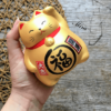 Mèo Maneki Neko vàng kim bụng phệ cầu tiền tài